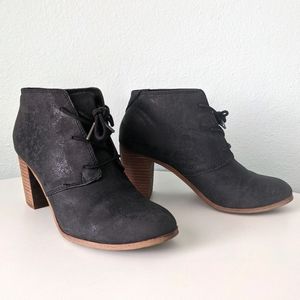 Charcoal TOMS heeled booties